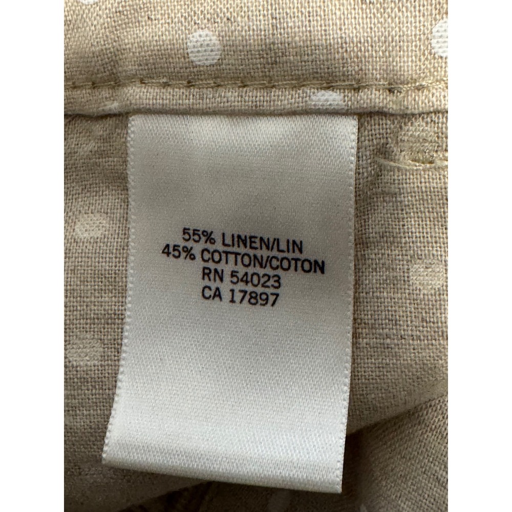Banana Republic Women's Size 4 Polka Dot Linen cotton Blend Shorts Beige NEW - Picture 7 of 8